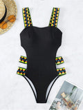 Costume da bagno one-piece donna Valstrend, bikini elegante con motivo colorato, adatto per nuoto e mare.