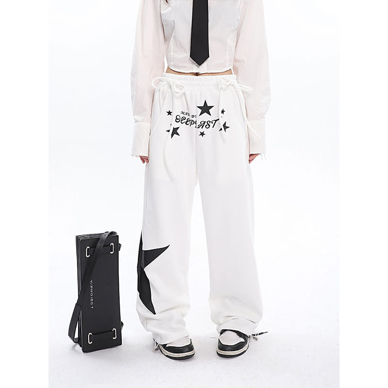 Pantaloni sportivi American Retro High Street Hip Hop Valstrend con stampa urban e dettagli casual, stile hip hop e streetwear.