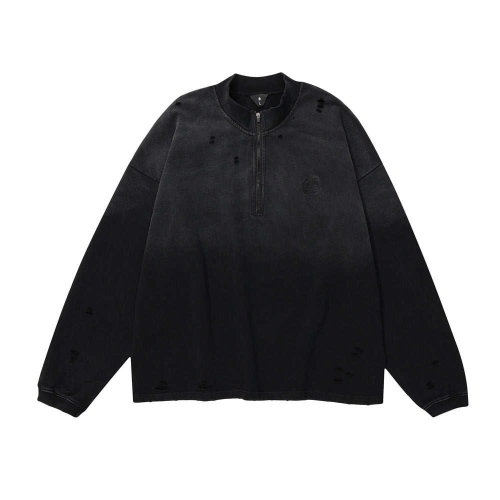 Maglione da uomo Valstrend con collo alto e mezza zip, stile casual e confortevole, in tessuto morbido e caldo.