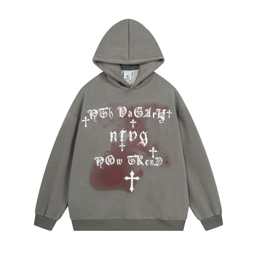 Brushed Hoody Men's Dark High Street Design Sense