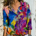 Pocket Loose Plus Size Women's Cuff Button