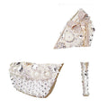 Scarpe da sposa Valstrend con tacco alto impermeabile, dettagli in perla e cristallo lucido, stile elegante e di lusso.
