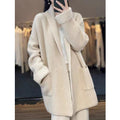 Cardigan donna taglia comoda Valstrend, maglione lungo in maglia morbida e calda, stile casual e confortevole.