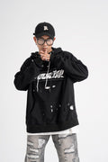 Felpa con cappuccio stile americano Hip Hop Valstrend, vestibilità larga e dettagli a foro aperto, in tessuto morbido e casual