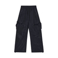 Pantaloni cargo casual con texture vintage stropicciata, pantaloni paracadutista Valstrend con stile rilassato e originale.