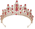Coroncina di gioielli in lega stile europeo per spose, accessori capelli eleganti e raffinati, decorazioni floreali e dettagli lucenti