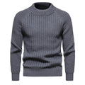 Men's Casual Loose Solid Color Round Neck Sweater