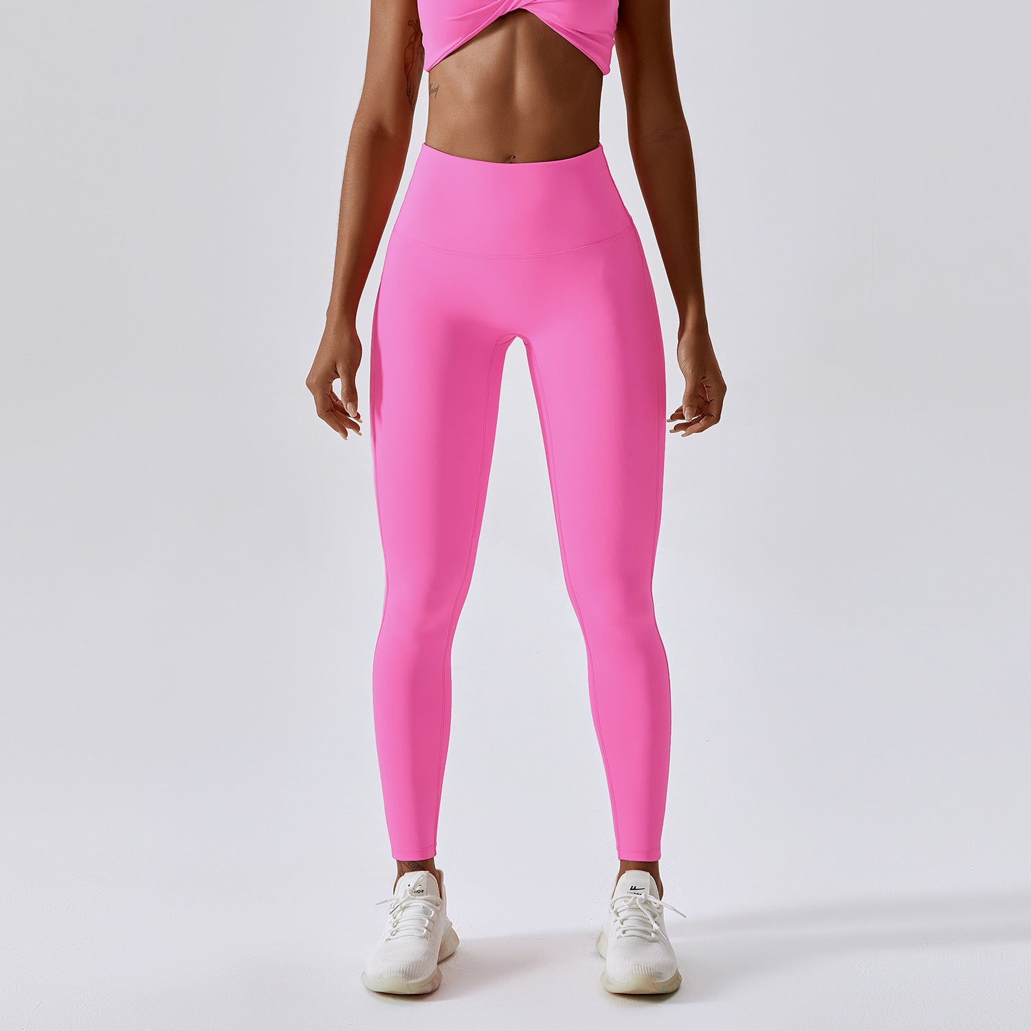 Leggings sportivi da donna Valstrend, pantaloni aderenti a vita alta e rapido asciugamento, ideali per corsa e allenamento.