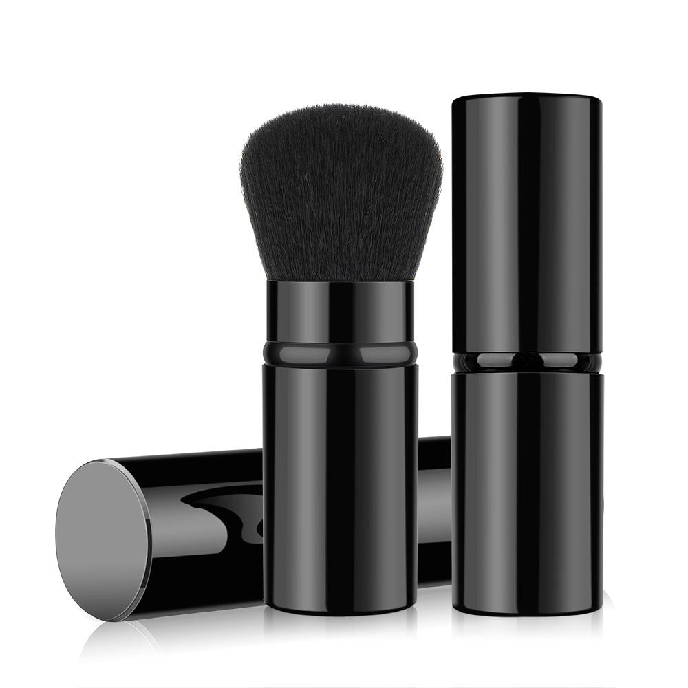 Spazzola da trucco portatile retrattile Valstrend, strumento di bellezza compatto con manico pieghevole e setole morbide.