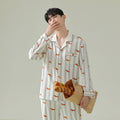Fashionable Pure Cotton Couple Pajamas