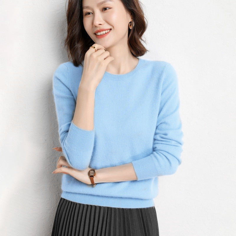 Maglione a collo rotondo a maniche lunghe Valstrend, maglietta intima a maniche lunghe, comoda e versatile per ogni stagione