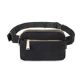 Marsupio da uomo Valstrend, borsa sportiva in vita con tracolla, ideale per corsa e attività sportive, in tessuto nero.