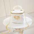 Borsa a secchiello in PVC femminile Valstrend, con design trasparente e dettagli colorati, vista frontale.
