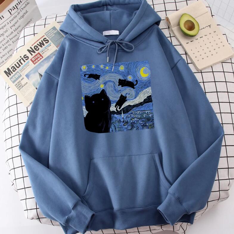 Felpa con cappuccio Valstrend, stampa cartone animato europea e americana, morbida fleece, stile casual e alla moda.