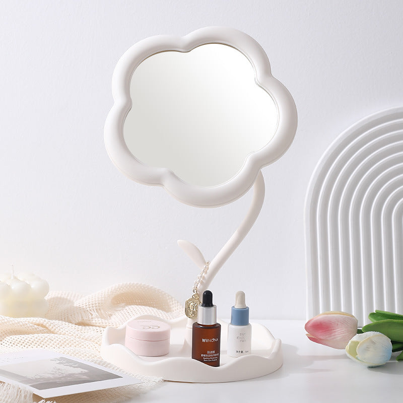 Specchio da tavolo per trucco Valstrend con design girasole, specchio rotondo compatto e decorativo per il trucco quotidiano.