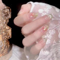 Estremità unghie Wear Nail Tip verde Cat Eye Tulip di Valstrend Shop, con effetto a goccia e design elegante.