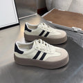 Scarpe da donna Valstrend sneakers casual con punta tonda e stile vintage, distressed e alla moda, ideali per look informali