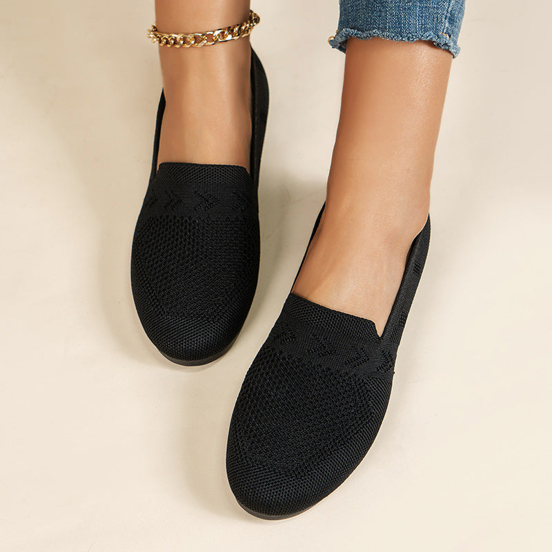 Scarpe casual da donna Valstrend con punta rotonda e suola piatta, taglia grande, comode e adatte per uso quotidiano