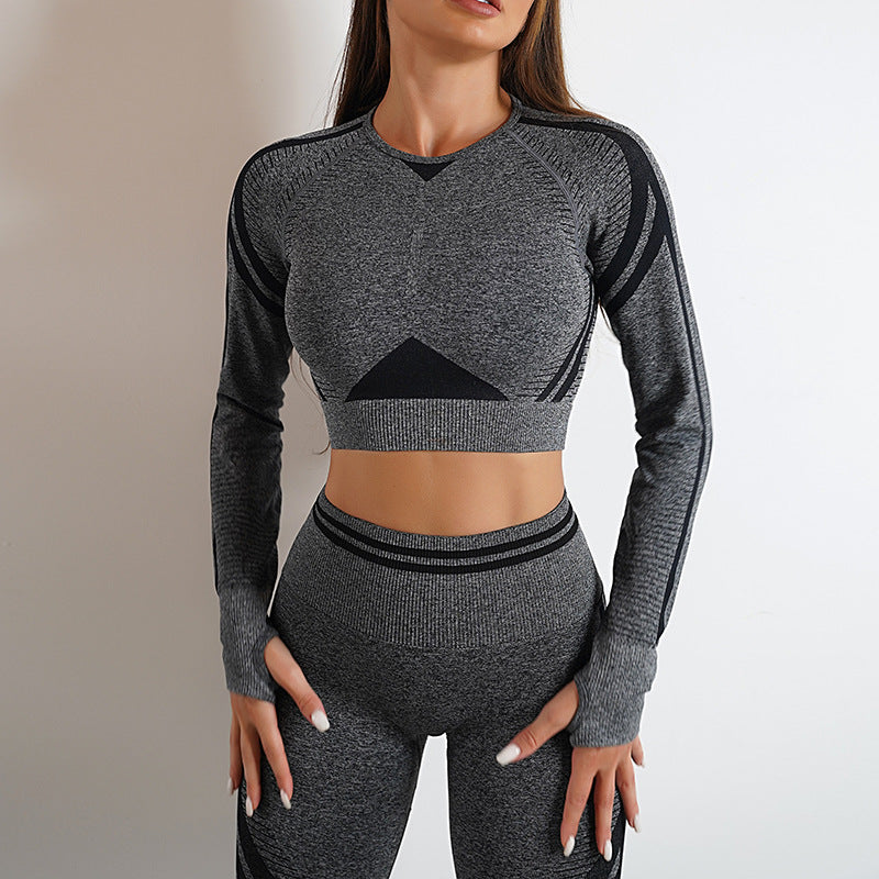 Pantaloni da yoga senza cuciture Valstrend, in tessuto elasticizzato color pesca, ideali per yoga, fitness e allenamenti autunnali e invernali