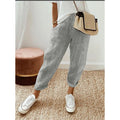 Pantaloni casual a righe per donna Valstrend, pantaloni larghi estivi con stampa a righe per un look alla moda e comodo