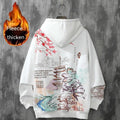 Maglione largo con cappuccio stile Harajuku, marca Valstrend shop, in tessuto morbido, colore neutro, indossato con maniche lunghe