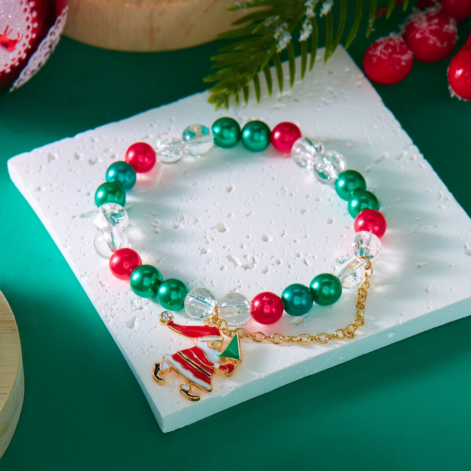 Bracciale natalizio da donna Valstrend con pendente elegante, perfetto come accessorio festivo e di stile.