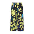 All-match Wide Leg Pants Hip Hop Pleated Cropped Printed Overalls Men
