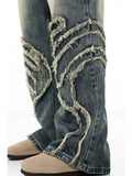 Jeans casual da uomo Valstrend shop, stile rettilineo autunnale americano retrò, visibili in questa immagine.