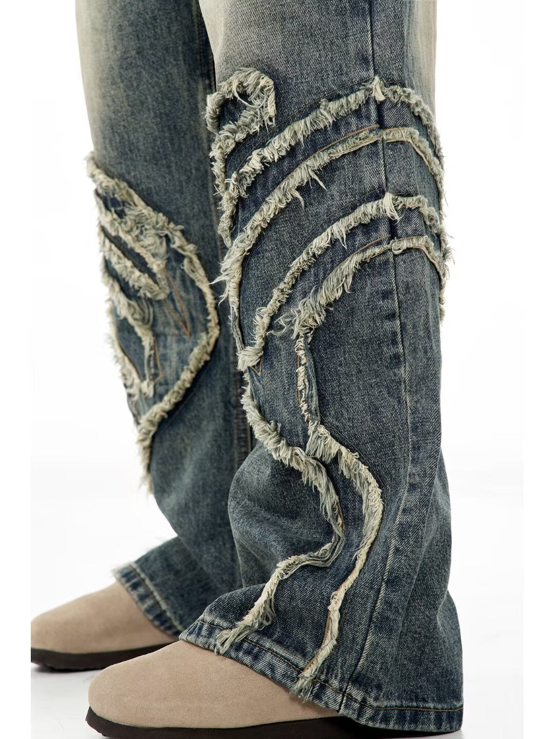 Jeans casual da uomo Valstrend shop, stile rettilineo autunnale americano retrò, visibili in questa immagine.