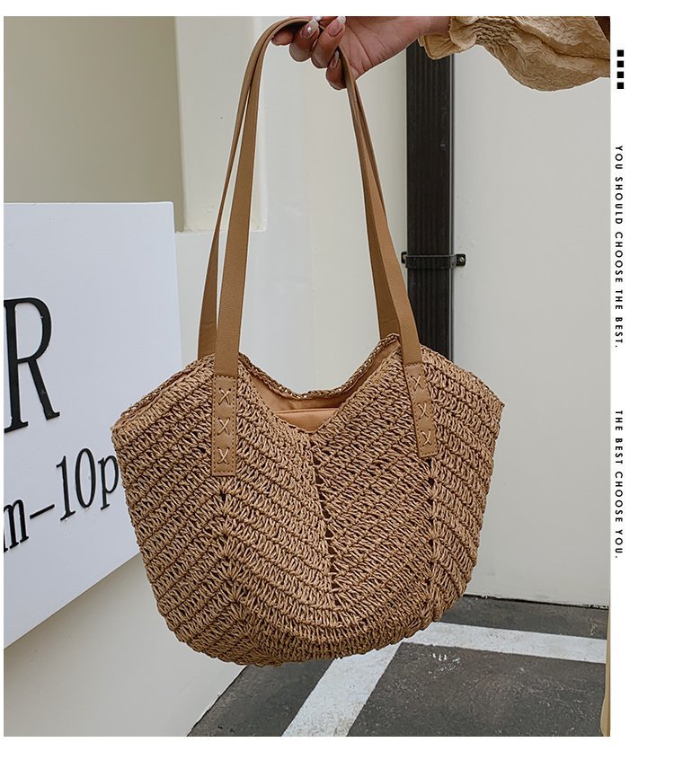 Borsa grande Valstrend shop per donna, stile coreano per vacanze, con dettagli eleganti e capacità ampia.