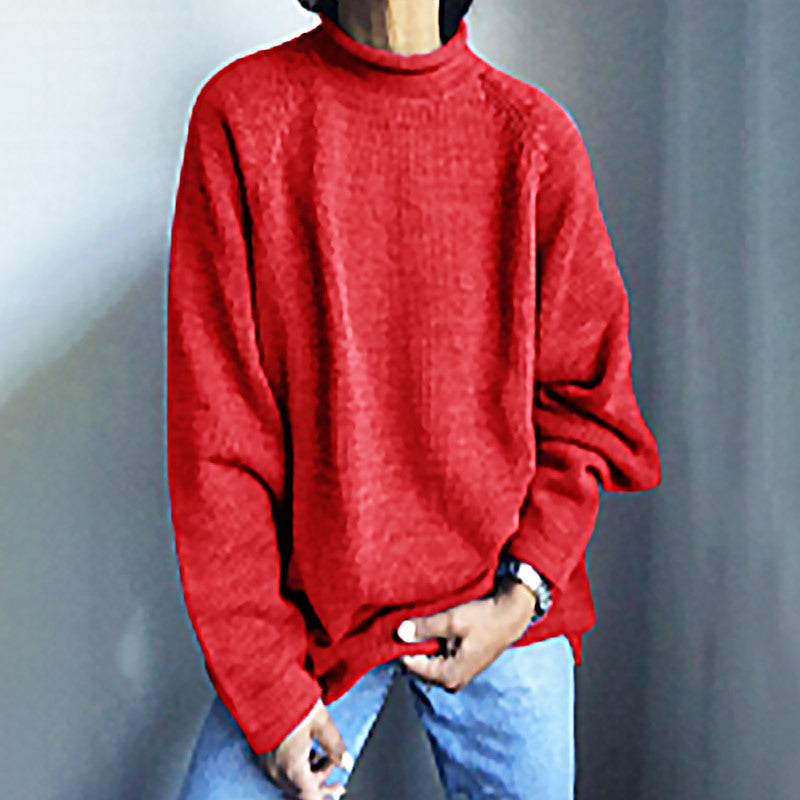 Solid Color Pullover Loose Casual Sweater