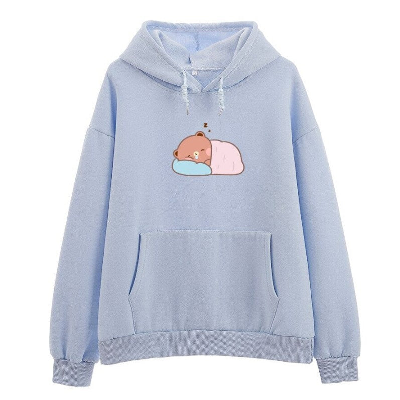 Felpa morbida con cappuccio Boberu Bear per bebé, tessuto soffice e caldo, colore grigio chiaro, marca Valstrend shop.