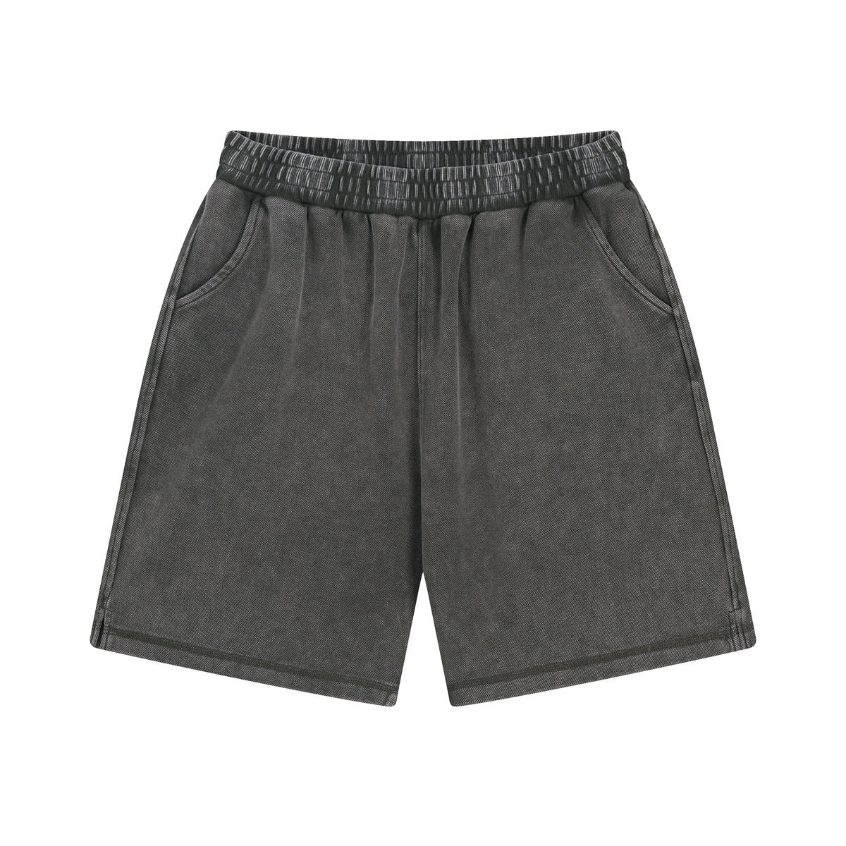 Pantaloncini da uomo in stile retrò Valstrend, tessuto washed e worn, moda di strada alta qualità, dettagli vintage.