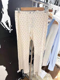 Pantaloni larghi con cintura elastica, stampa orsi, vestibilità comoda, ideali per casa, marca Valstrend.