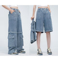 Jeans unisex stile tooling rimovibile Valstrend, pantaloni casual con dettagli pratici e design moderno.