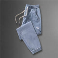 Pantaloni da uomo Valstrend in stile coreano con patchwork trendy, a vita alta e bande alla caviglia, stile moderno e casual