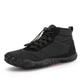 Scarpe da uomo e donna Valstrend con tomaia in cotone, impermeabili, con fodera in pile, altezza alta e design casual.