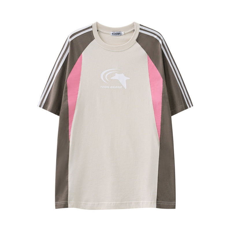 Maglietta sportiva casual a maniche corte Valstrend, in diversi colori abbinati, tessuto leggero e comodo per lo sport e il tempo libero.