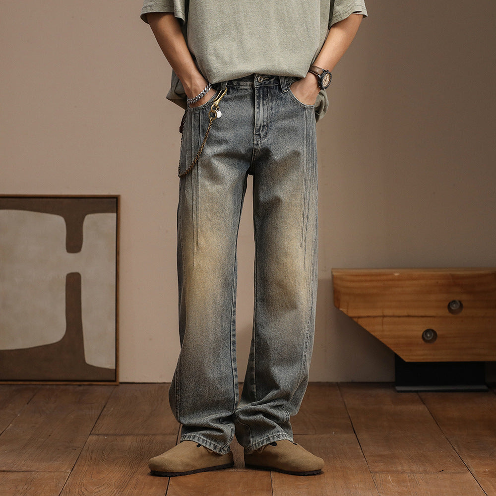 Jeans irregolari da donna Valstrend, stile retrò heavy industry personalizzato, design alla moda e dettagli unici.