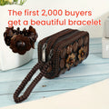 Pure Natural Coconut Shell Special Ethnic Style Handmade Braided Flower Handbag Women's Bag The First 2000 Buyers Will Receive a Beautiful Bracelet