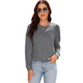 Felpa casual con colore unito per donna di Valstrend shop, vista frontale con cappuccio e maniche lunghe.