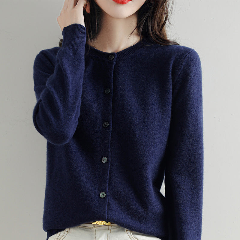 Cardigan donna Valstrend, cappotto di maglia corto, stile cardigan caldo e morbido, da donna, ideale per l'inverno