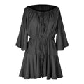 Tuta donna Valstrend con scollo a off-shoulder regolabile, vita alta e vestibilità ampia, in tessuto leggero e comodo.
