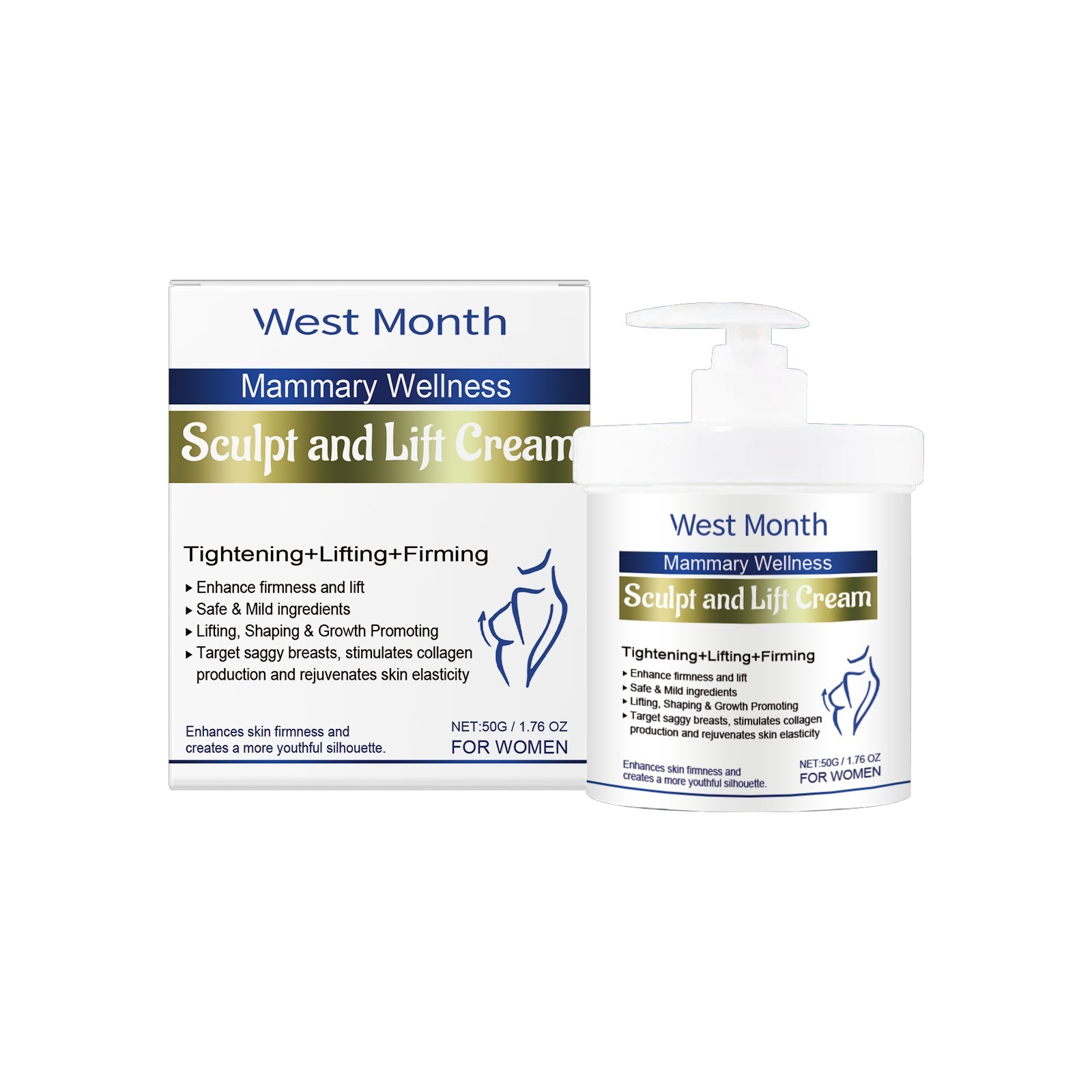 Crema Valstrend Mammary Wellness Sculpt and Lift con confezione e texture visibile, per rassodare e sollevare il seno.