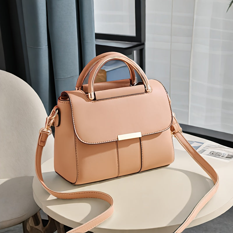 Borsa a tracolla Valstrend con motivo a righe in faux pelle, impermeabile, strap regolabile e chiusura magnetica per donna