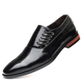 Scarpe formali da uomo plus size Valstrend, stile elegante e professionale, in pelle nera con dettagli classici.