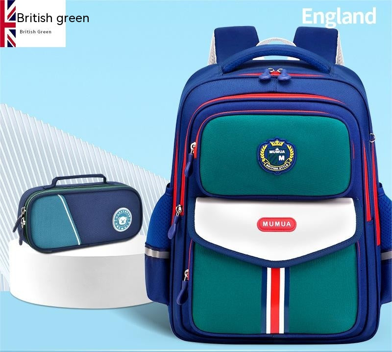 Zaino waterproof per studenti delle elementari Valstrend, con protezione spinale, grande capacità e tasca in tessuto oxford per ragazzi e ragazze