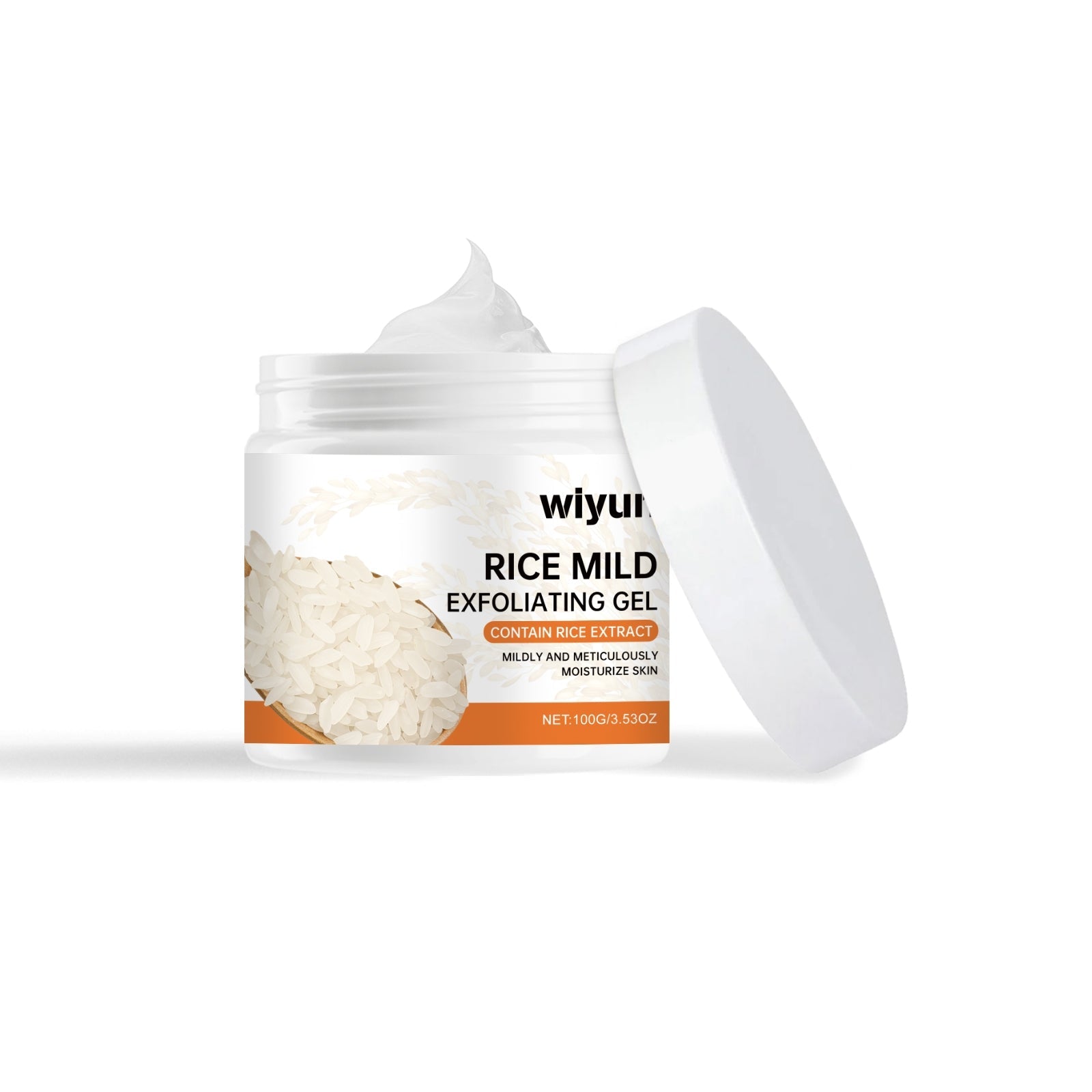 Gel esfoliante al riso Valstrend Shop, con texture cremosa e ingredienti naturali, visibile in questa immagine.