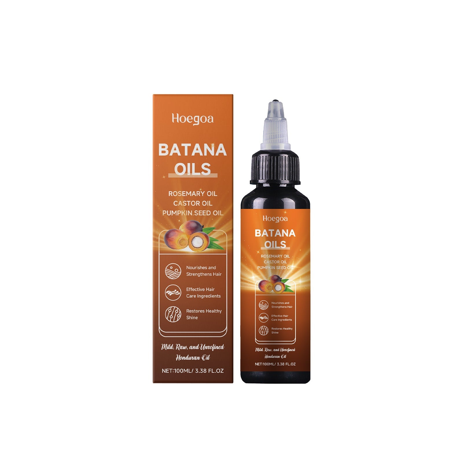 HOEGOA Batana Hair Oil Nourishing Hair Follicle Hair Soft And Plump Strong And Supple Hair Nourishing Styling Cream