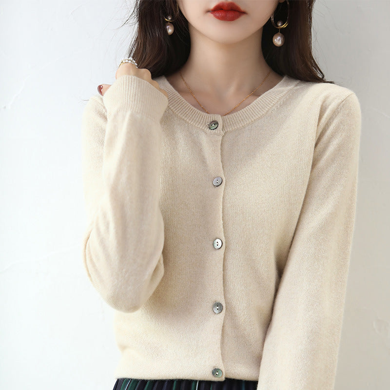 Cardigan donna Valstrend, cappotto corto in maglia, morbido e caldo, con maniche lunghe e collo a V.